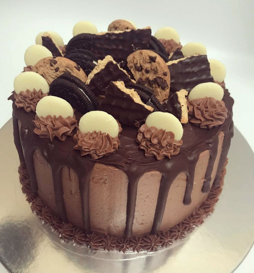 Chocolate Biscuit Drip Cake